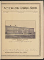 Thumbnail image for North Carolina Teachers' Record - Vol. 1, No. 2