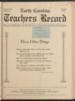 Thumbnail image for North Carolina Teachers' Record - Vol. 3, No. 1