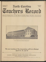 Thumbnail image for North Carolina Teachers' Record - Vol. 4, No. 1