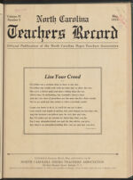 Thumbnail image for North Carolina Teachers' Record - Vol. 4, No. 3