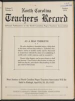Thumbnail image for North Carolina Teachers' Record - Vol. 5, No. 4