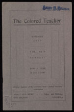 Thumbnail image for The Colored Teacher - Vol. 2, No. 1