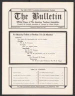 Thumbnail image for The American Teacher Association Bulletin - Vol. 31, No. 1