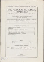 Thumbnail image for National Note-Book Quarterly - Vol. II, No. 4