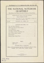 Thumbnail image for National Note-Book Quarterly - Vol. III, No. 2