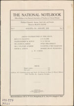 Thumbnail image for National Note-Book - Vol. I, No. 1