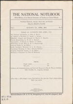 Thumbnail image for National Note-Book - Vol. I, No. 2