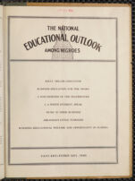 Thumbnail image for National Educational Outlook Among Negroes - Vol. 3, No. 3