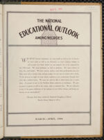 Thumbnail image for National Educational Outlook Among Negroes - Vol. 3, No. 4
