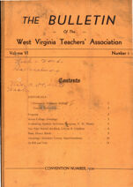 Thumbnail image for Bulletin of the West Virginia Teachers' Association - Vol. 6, No. 1