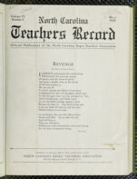 Thumbnail image for North Carolina Teachers' Record - Vol. 6, No. 3