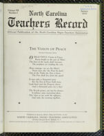 Thumbnail image for North Carolina Teachers' Record - Vol. 7, No. 1