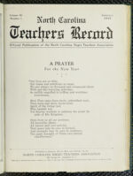 Thumbnail image for North Carolina Teachers' Record - Vol. 11, No. 1