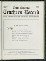 Thumbnail image for North Carolina Teachers' Record - Vol. 12, No. 4
