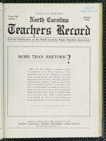 Thumbnail image for North Carolina Teachers' Record - Vol. 13, No. 1