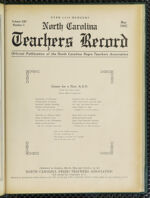 Thumbnail image for North Carolina Teachers' Record - Vol. 13, No. 3