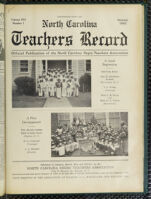 Thumbnail image for North Carolina Teachers' Record - Vol. 16, No. 1