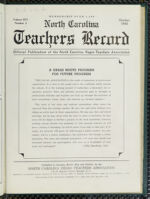 Thumbnail image for North Carolina Teachers' Record - Vol. 16, No. 4