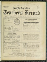 Thumbnail image for North Carolina Teachers' Record - Vol. 18, No. 3