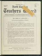 Thumbnail image for North Carolina Teachers' Record - Vol. 19, No. 3
