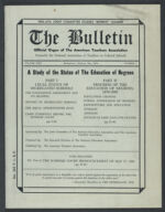 Thumbnail image for The American Teacher Association Bulletin - Vol. 29, No. 1