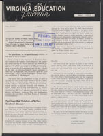 Thumbnail image for Virginia Education Bulletin - Vol. 35, No. 8