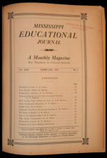 Thumbnail image for Mississippi Educational Journal - Vol. 13, No. 5
