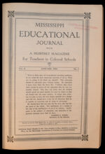 Thumbnail image for Mississippi Educational Journal - Vol. 10, No. 4