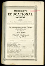 Thumbnail image for Mississippi Educational Journal - Vol. 11, No. 5