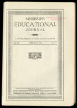 Thumbnail image for Mississippi Educational Journal - Vol. 11, No. 7-8