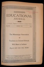 Thumbnail image for Mississippi Educational Journal - Vol. 12, No. 6