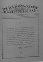 Thumbnail image for The Louisiana Colored Teachers' Journal - Vol. 26, No. 2