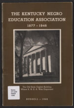 Thumbnail image for Kentucky Publications - The Kentucky Negro Education Association, 1877-1946