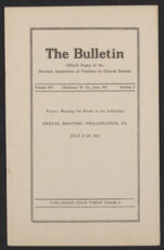 Thumbnail image for The National Association of Colored Teachers Bulletin - Vol. 15, No. 4