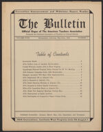 Thumbnail image for The American Teacher Association Bulletin - Vol. 18, No. 1