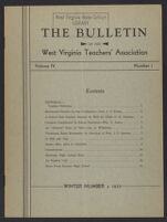 Thumbnail image for Bulletin of the West Virginia Teachers' Association - Vol. 4, No. 1