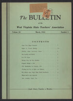 Thumbnail image for Bulletin of the West Virginia Teachers' Association - Vol. 13, No. 1