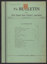 Thumbnail image for Bulletin of the West Virginia Teachers' Association - Vol. 16, No. 1
