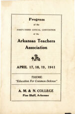 Thumbnail image for Program of the Annual Convention of the Arkansas Teachers Association - Forty-Third Annual Convention