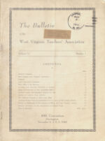 Thumbnail image for Bulletin of the West Virginia Teachers' Association - Vol. 11, No. 1