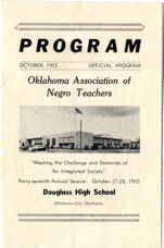 Thumbnail image for Programs of Oklahoma Association of Negro Teachers - 47th Annual Session
