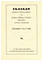 Thumbnail image for Programs of the Southern Oklahoma Teachers' Association Programs - 15th Annual Session