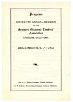 Thumbnail image for Programs of the Southern Oklahoma Teachers' Association Programs - 16th Annual Session