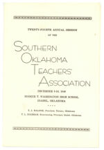 Thumbnail image for Programs of the Southern Oklahoma Teachers' Association Programs - 24th Annual Session