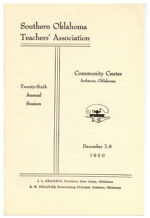 Thumbnail image for Programs of the Southern Oklahoma Teachers' Association Programs - 26th Annual Session