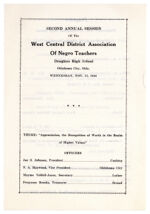 Thumbnail image for Programs of the West Central District Association of Negro Teachers - Second Annual Session