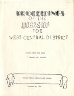 Thumbnail image for Proceedings - Workshop for West Central District