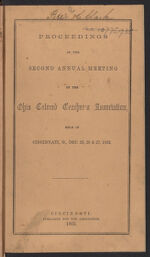 Thumbnail image for Ohio Colored Teachers' Association - Proceedings of the Second Annual Meeting