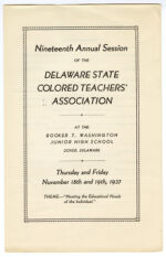 Thumbnail image for Annual Sessions of the Delaware State Colored Teachers' Association - Nineteenth