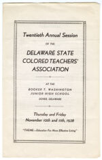 Thumbnail image for Annual Sessions of the Delaware State Colored Teachers' Association - Twentieth